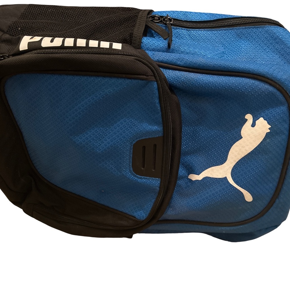 Puma Apex Backpack Blue Black School Travel Sports Gym Bag Rucksack Laptop S - Picture 5 of 7